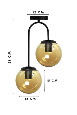 Otal 2-teiliger Lounge Bal Globe Glas – Kronleuchter – Wohnzimmer – Küche – Flur OTO-L - 5