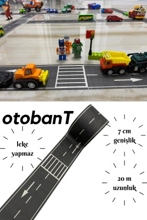 Otobant Eğitici Ve Eğlenceli Yol Yapım Bandı - Çocuk Trafik Bantı - Road Tape Oyun Bandı otobant-01 - 4