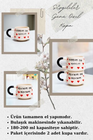 Outlet Handgezeichnete Keramiktasse – Valentinstag „My Wife and My Husband and My Husband“ Besondere 2-teilige Tasse - 7