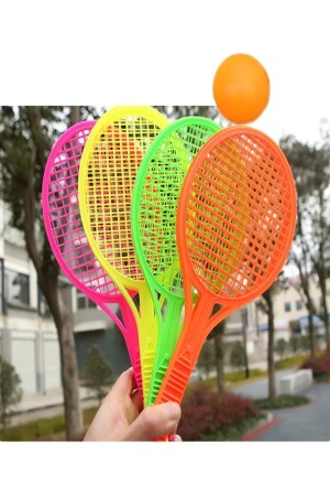 Oyuncak 10'lu Set Plastik Raket Karne Hediyesi Okul Öncesi Hediyelik 16 Cm Mini Boy Tenis Raketi HYD-8945828-5358 - 5