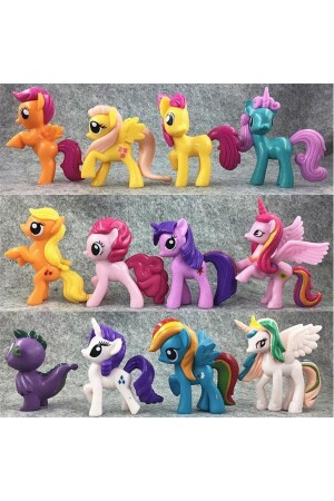 Oyuncak 12 Li Set Figür Oyuncak Pony Ler Oyuncakları 12li - 6