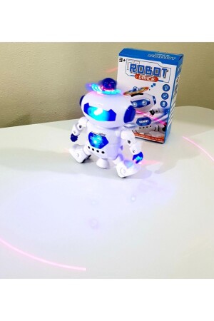 Oyuncak Pilli Robot Işıklı,sesli,harektli Dans Eden ,lazer Işıklı Robot 008-2 - 3