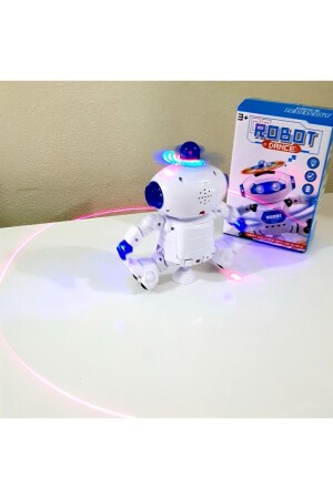 Oyuncak Pilli Robot Işıklı,sesli,harektli Dans Eden ,lazer Işıklı Robot 008-2 - 4