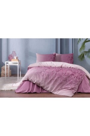 Özdilek Doppelbett-Bettbezug-Set Piramide Claret Red 8697353567339 - 2