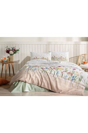 ÖZDİLEK SINGLE SALMON SPRING GARDEN DUVET COVER SET 8697353592560 - 2