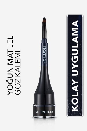 Özel Fırça Başlıklı Yoğun Pigmentli Mat Jel Eyeline -gel Eyeliner-02 Oceanblue-8690604591886 - 1