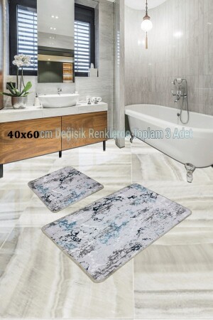 Özel Üretim Banyo Halısı Ve Paspas 3 Adet (40X60CM) AL919 - 4