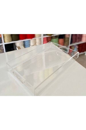 Ozmrt 2 Stück dekoratives Präsentationstablett aus Plexiglas (14 cm–22 cm, insgesamt 2 Stück) 58899 - 5