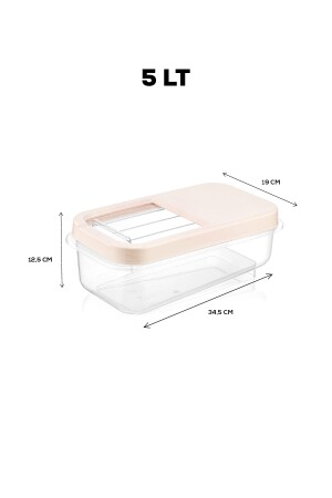 Packung mit 2 beschrifteten 5-Liter-Reinigungsmittel-Aufbewahrungsbehältern mit Schiebedeckel – Tabletten-Reinigungsmittel-Aufbewahrungsbox Creme TYC00693366102 - 6