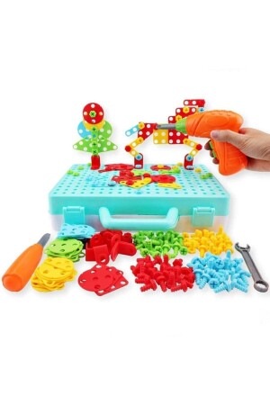 Pädagogisches 340-teiliges 3D-Kreativ-Bohrer-Reparatur-Set, Spielzeug zum Zerlegen und Installieren - 6