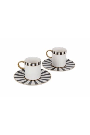 Palms Set mit 2 Kaffeetassen mit Untertassen P289432S6733 - 4