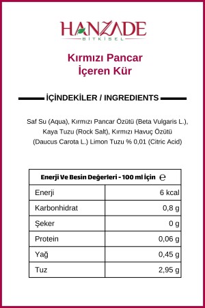 Pancar Kvass Fermente Kırmızı Pancar İçeren Kür 1 Litre Cam Şişe - 8