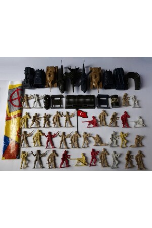 Panzersoldat-Set, Spielmatte, 50-teilig, 2er-Pack, Commando-Flugzeug, Burgspielzeug, 47854784676474 - 5