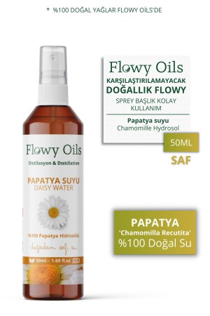 Papatya Suyu %100 Tam Saf Doğal Yağlı Distilasyon Hidrosöl Suyu Tonik Daisy Hydrosol Tonic 50ml - 3