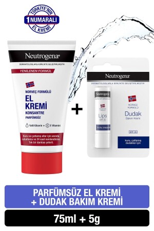 Parfümfreie Handcreme von Norwegian Formula, 75 ml, Lippenbalsam, Geschenk - 2