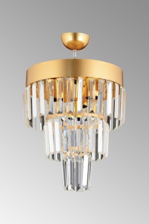 Paris 4'lü Katlı Gold Kristal Taşlı 30'luk Modern Avize AK000400 - 4