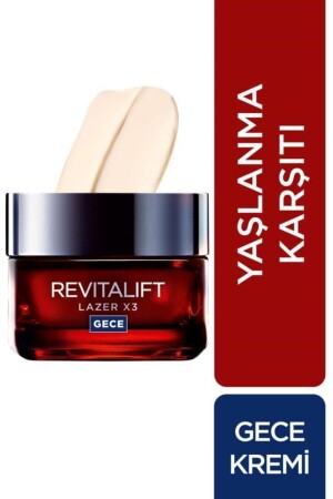 Paris Revitalift Lazer X3 Yaşlanma Karşıtı Gece Kremi 50 Ml 3600522480082 - 3