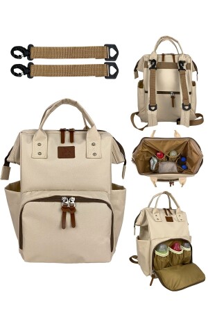 Paris Stylo Mutter-Babypflege-Rucksack-beige Stylo Paris - 2