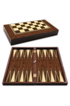 PATACI GAME TOOLS WALNUSSBESCHICHTETES BACKGAMMON - 1