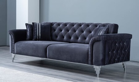 Paula Silver Sofa - 3