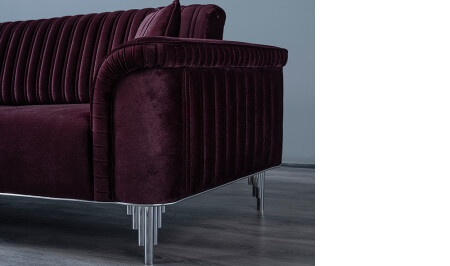 Paula Silver Sofa - 7