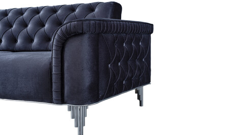 Paula Silver Sofa - 8