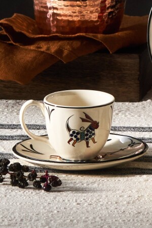 Paye Selçuklu Serie Porzellan-Kaffeetassen-Set für 2 Personen 90 ml 153. 03. 06. 6188 - 9