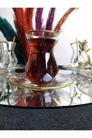 Pazarötesi-çay Seti-yaldızlı Çay Seti-set- Lav Çay Seti - Alya Alya - 4