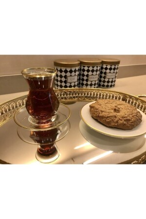 PAZARÖTESİ Yaldızlı-Gold Lav Çay Seti - Alya ALYA - 5