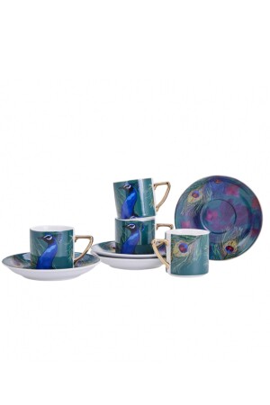 Peacock Set mit 4 Peacock Kaffeetassen 90 ml 153. 03. 07. 3431 - 4