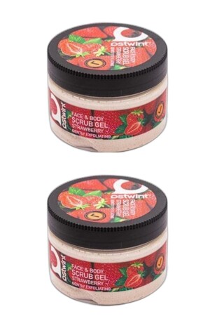 Peeling Gel 300 Ml Strawberry Scrub 2 Adet 6441241636 - 3