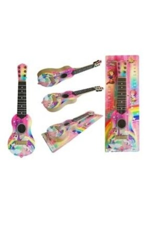 Pembe Oyuncak 6 Telli Ispanyol Gitar Unicorn My Little Pony Desenli 50 Cm. - 5