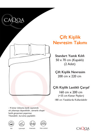 Pembe Siyah Çarşafı Lastikli Çift Yönlü Nevresim Takımı TYC00773270563 - 6