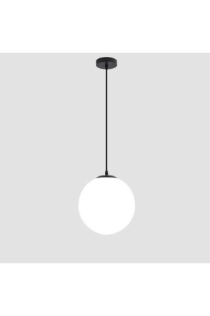 Pendelleuchte Single Black Case White Glop Glass (ohne Stangeninstallation) Kronleuchter - 2