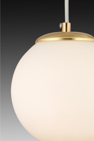 Pendelleuchte Single Gold White Globe Glass Kronleuchter 160504000974 - 7