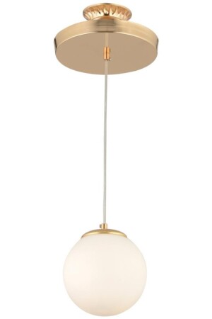 Pendelleuchte Single Gold White Globe Glass Kronleuchter 160504000974 - 9