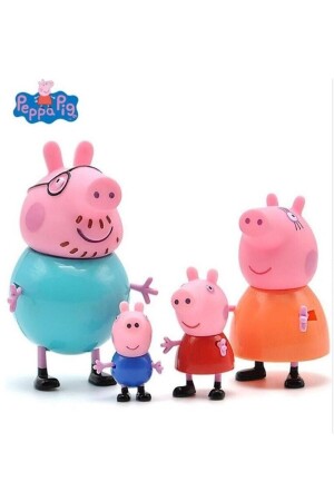 Peppa Pig Action Figure - Domuz Peppa Ailesi Aksion Figür Tam Set 14'lü PeppaPig14lü - 6