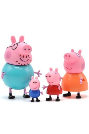 Peppa Pig Action Figure - Domuz Peppa Ailesi Aksion Figür Tam Set - 1