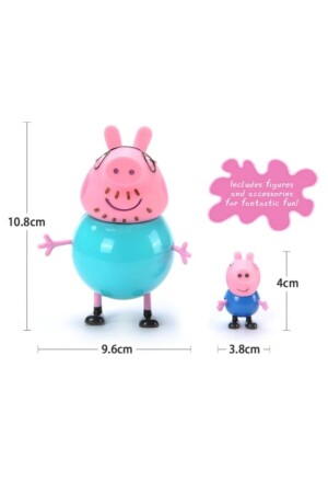 Peppa Pig Action Figure - Domuz Peppa Ailesi Aksion Figür Tam Set - 5