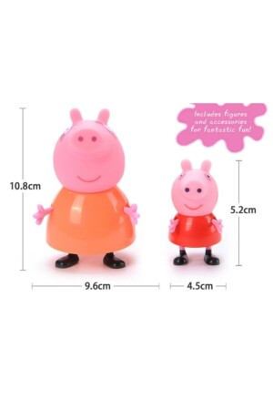 Peppa Pig Action Figure - Domuz Peppa Ailesi Aksion Figür Tam Set - 6