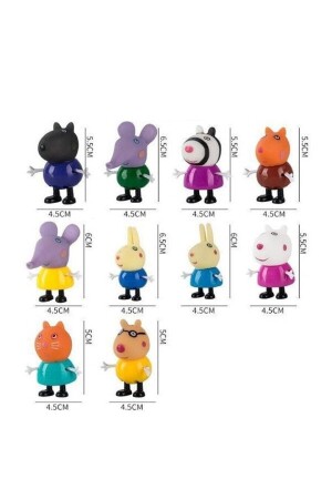 Peppa Pig Actionfigur – Pig Peppa Family Actionfigur, komplettes Set mit 14 PeppaPig14 Stück - 5