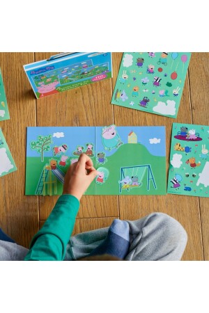 Peppa Pig - Reusable Sticker: Outdoor Fun - Tak Çıkar Çıkarma Oyunu - 110 Çıkartma MRPEPPA001 - 4