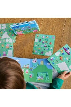 Peppa Pig - Reusable Sticker: Outdoor Fun - Tak Çıkar Çıkarma Oyunu - 110 Çıkartma MRPEPPA001 - 5