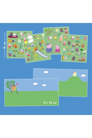 Peppa Pig - Reusable Sticker: Outdoor Fun - Tak Çıkar Çıkarma Oyunu - 110 Çıkartma MRPEPPA001 - 9