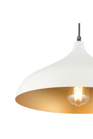 Pera White Single Modern Retro Pendelleuchte Wohnzimmer Kronleuchter 3332-01-WH - 7