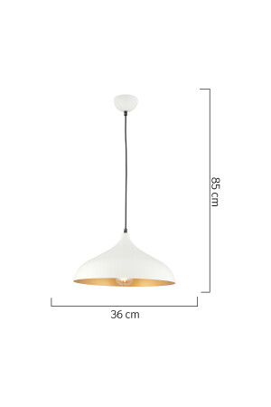 Pera White Single Modern Retro Pendelleuchte Wohnzimmer Kronleuchter 3332-01-WH - 8