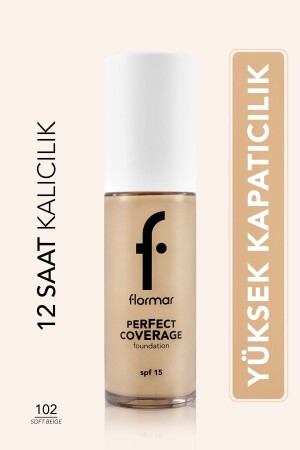 Perfect Coverage Intense Coverage Foundation auf Wasserbasis (GELBER UNTERTON) -102 Soft Beige -8682536058162 - 2