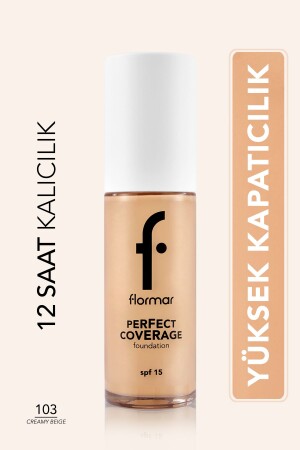 Perfect Coverage Intense Coverage Foundation auf Wasserbasis (GELBER UNTERTON) -103 Cremiges Beige -8682536058186 - 2