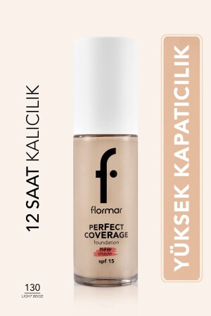 Perfect Coverage Intense Coverage Foundation auf Wasserbasis (GELBER UNTERTON) -130 Hellbeige -8682536070539 - 2