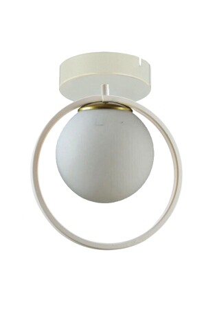 Peri Metal Ring White to White Hall - Kitchen Single Kronleuchter PERİİ01 - 3